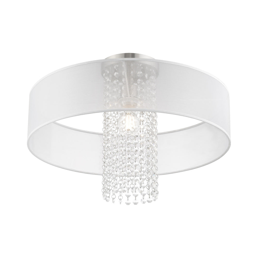 Livex Lighting BELLA VISTA 41127-91 Flush Mount Contemporary - Brushed Nickel