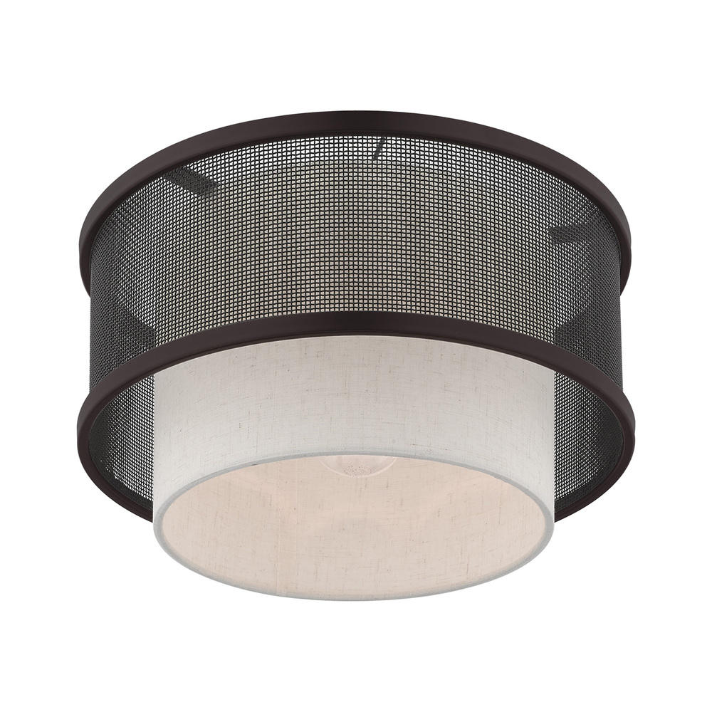 Livex Lighting BRADDOCK 41207-07 Flush Mount Transitional - Bronze