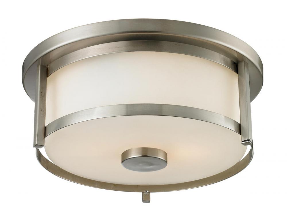 Z-Lite Lighting 412F11 Flush Mount Mid Century Modern - Nickel