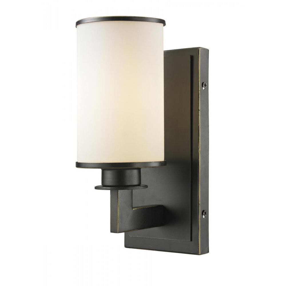 1 Light Wall Sconce-Matte Opal