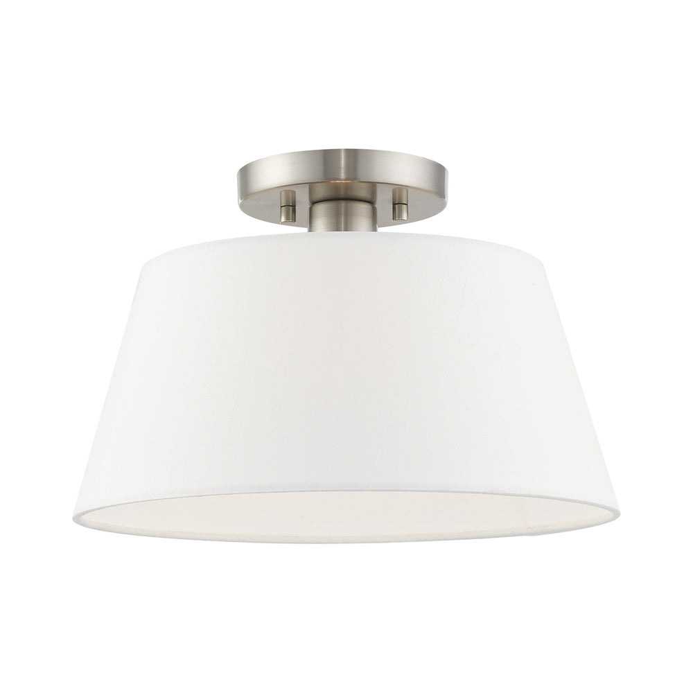 Livex Lighting BELCLAIRE 41312-91 Flush Mount Contemporary - Brushed Nickel