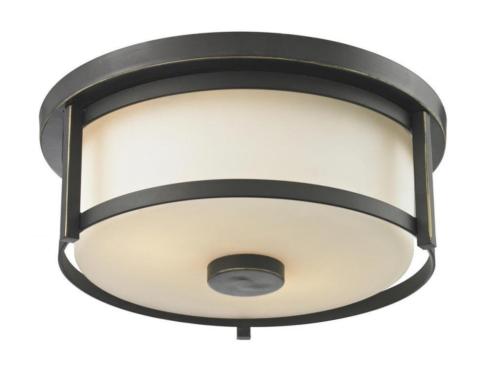 Z-Lite Lighting 413F11 Flush Mount Mid Century Modern - Bronze