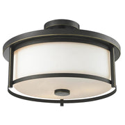 3 Light Semi Flush Mount Light-Matte Opal