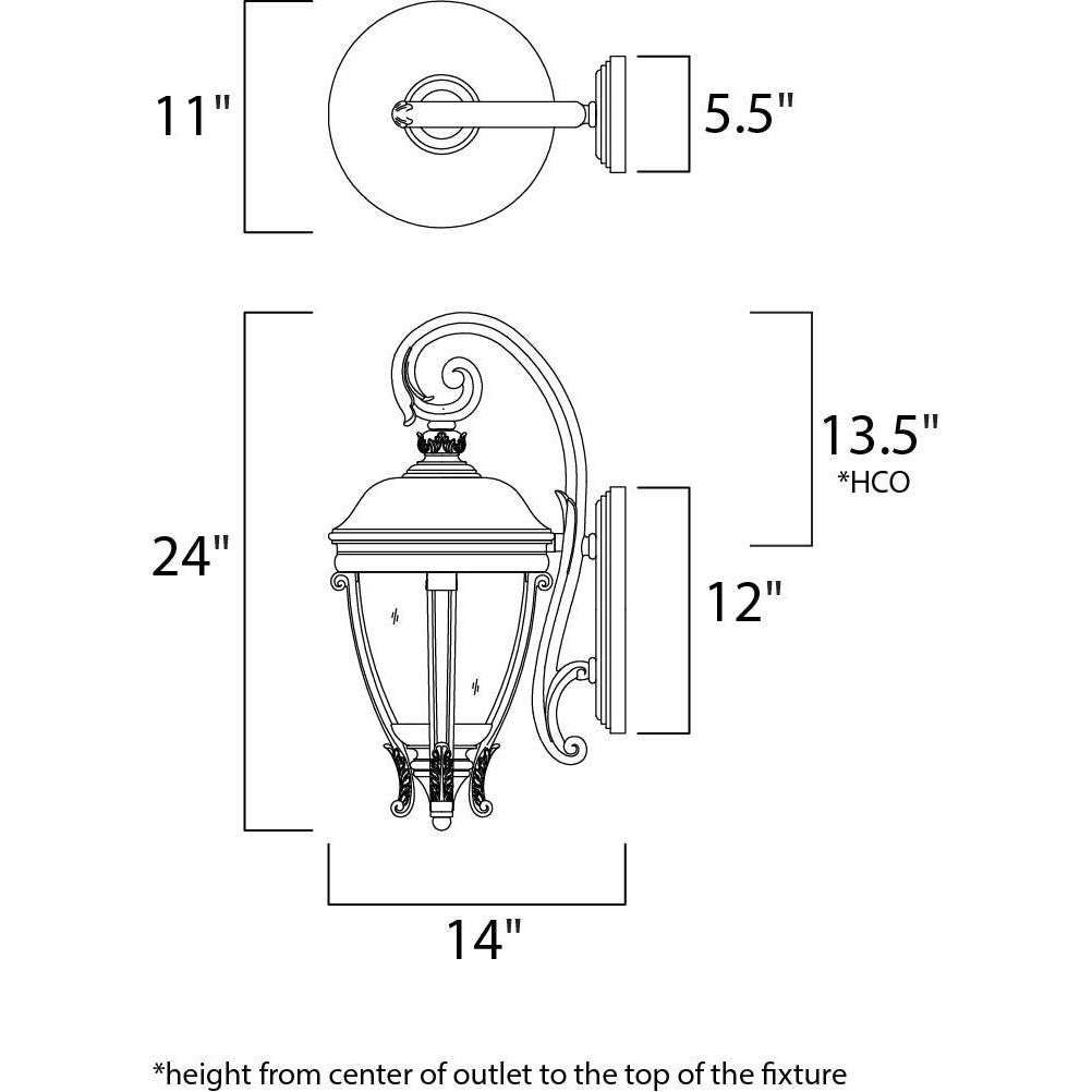 Maxim Lighting CAMDEN VX 41425WGGO Exterior Traditional - Bronze