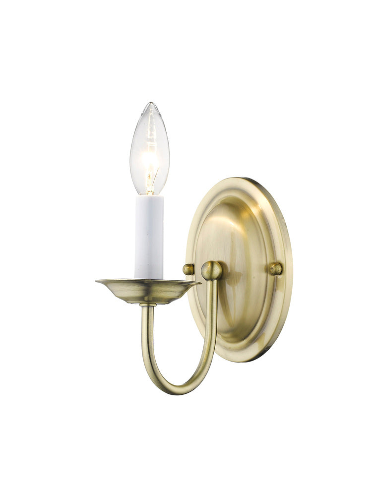 Livex Lighting HOME BASICS 4151-01 Sconce Transitional - Antique Brass