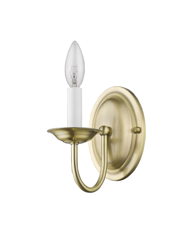 Livex Lighting HOME BASICS 4151-01 Sconce Transitional - Antique Brass