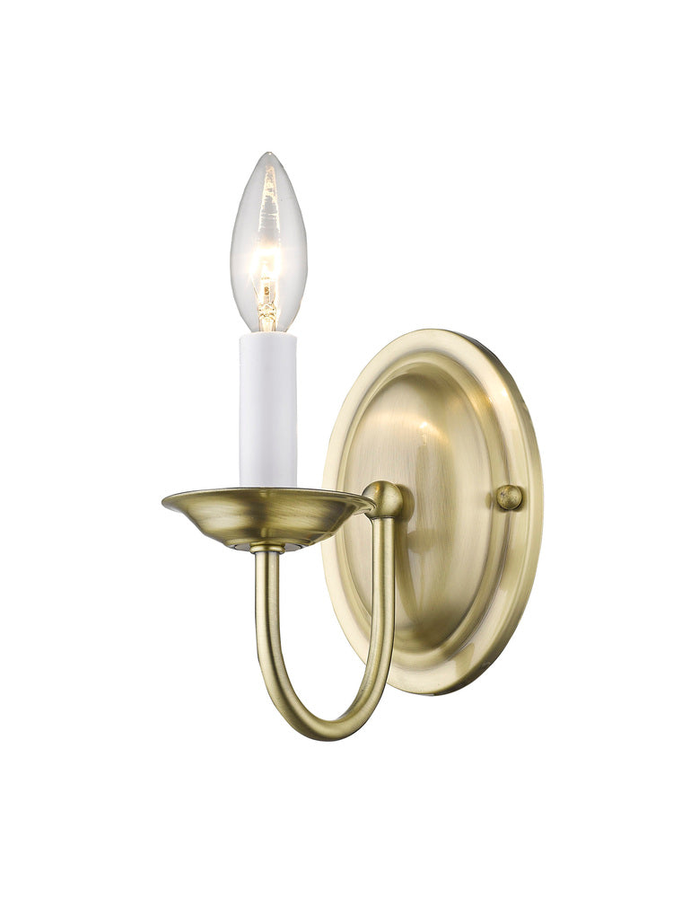 Livex Lighting HOME BASICS 4151-01 Sconce Transitional - Antique Brass