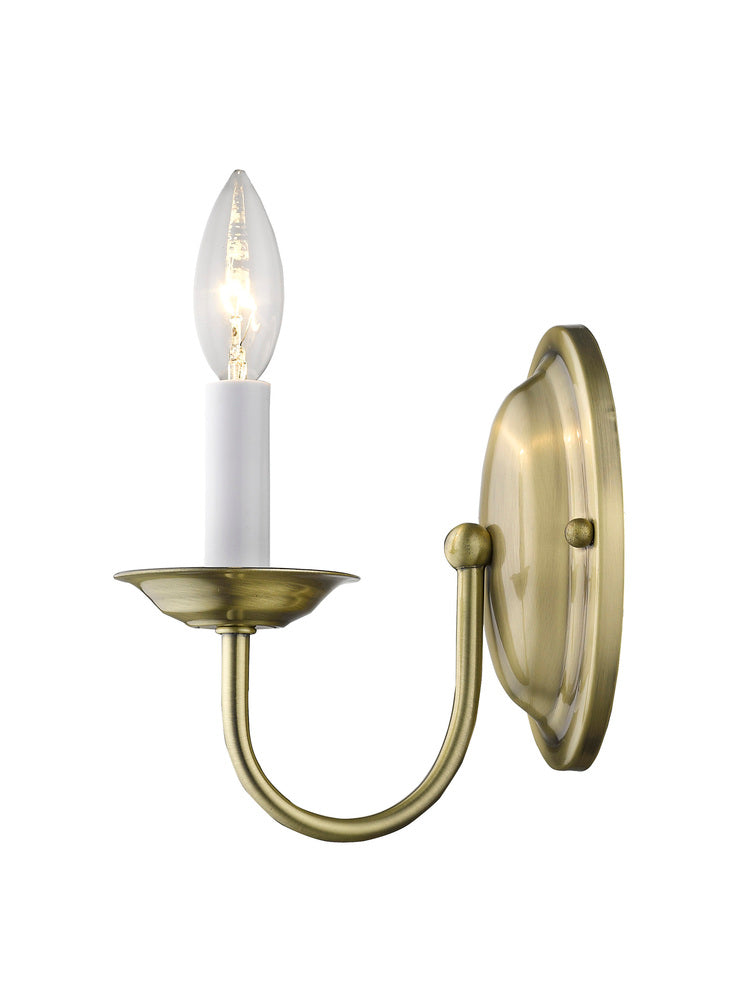 Livex Lighting HOME BASICS 4151-01 Sconce Transitional - Antique Brass