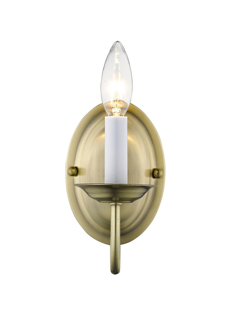 Livex Lighting HOME BASICS 4151-01 Sconce Transitional - Antique Brass