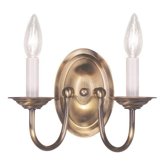 Livex Lighting HOME BASICS 4152-01 Sconce Transitional - Antique Brass