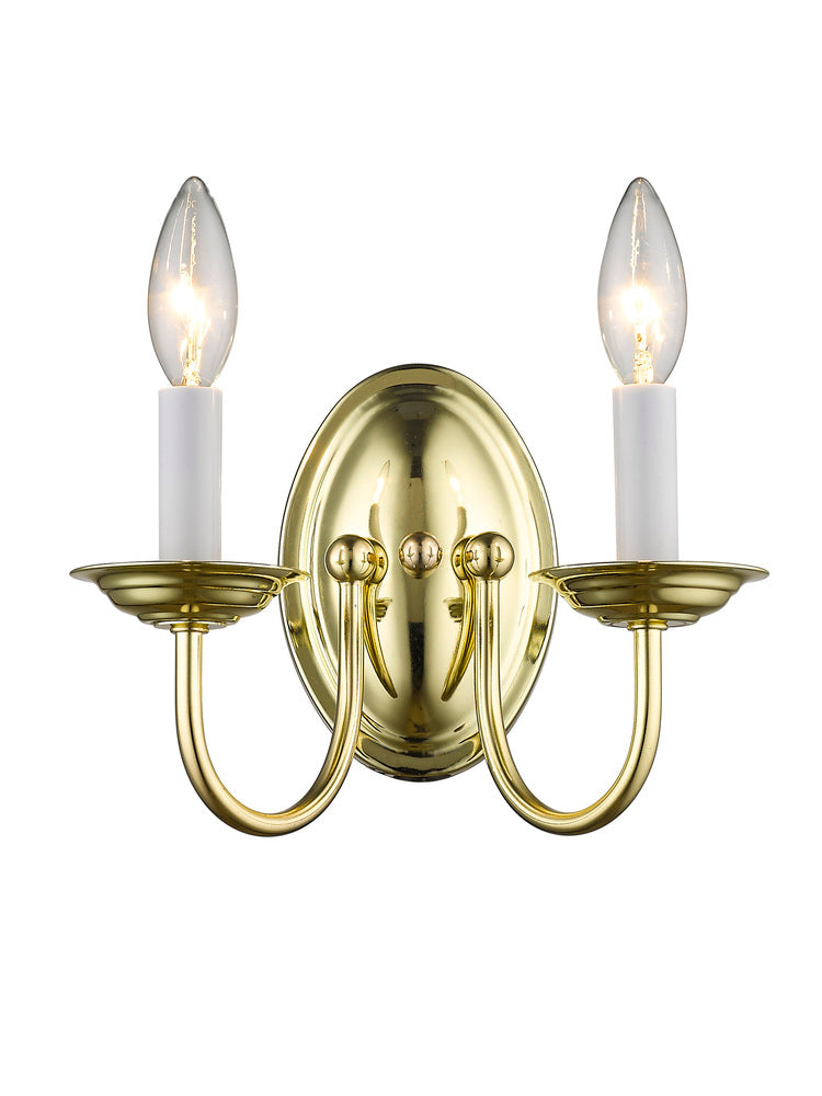 Livex Lighting HOME BASICS 4152-02 Sconce Transitional - Polished Brass