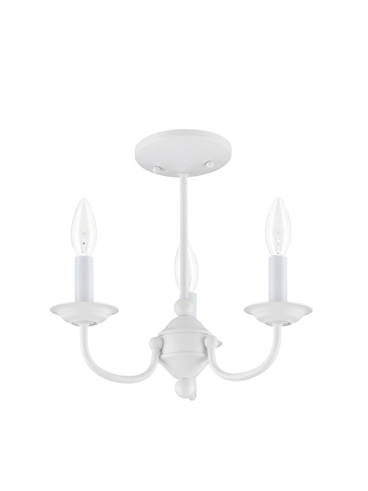 Livex Lighting HOME BASICS 4153-03 Mini Chandelier Transitional - White