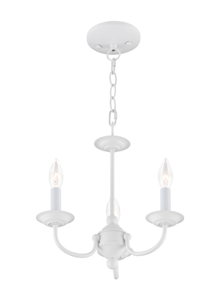 Livex Lighting HOME BASICS 4153-03 Mini Chandelier Transitional - White