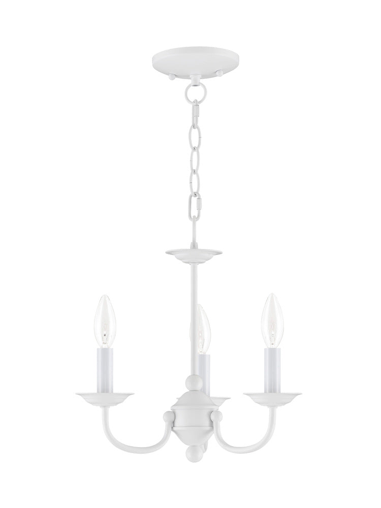 Livex Lighting HOME BASICS 4153-03 Mini Chandelier Transitional - White