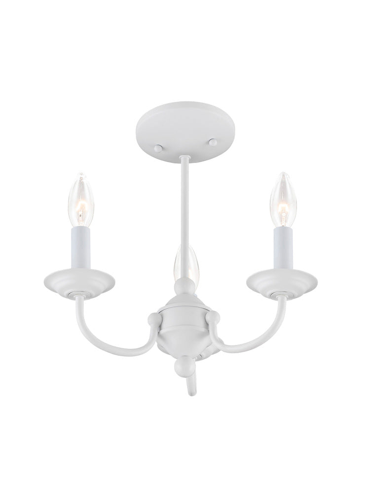 Livex Lighting HOME BASICS 4153-03 Mini Chandelier Transitional - White