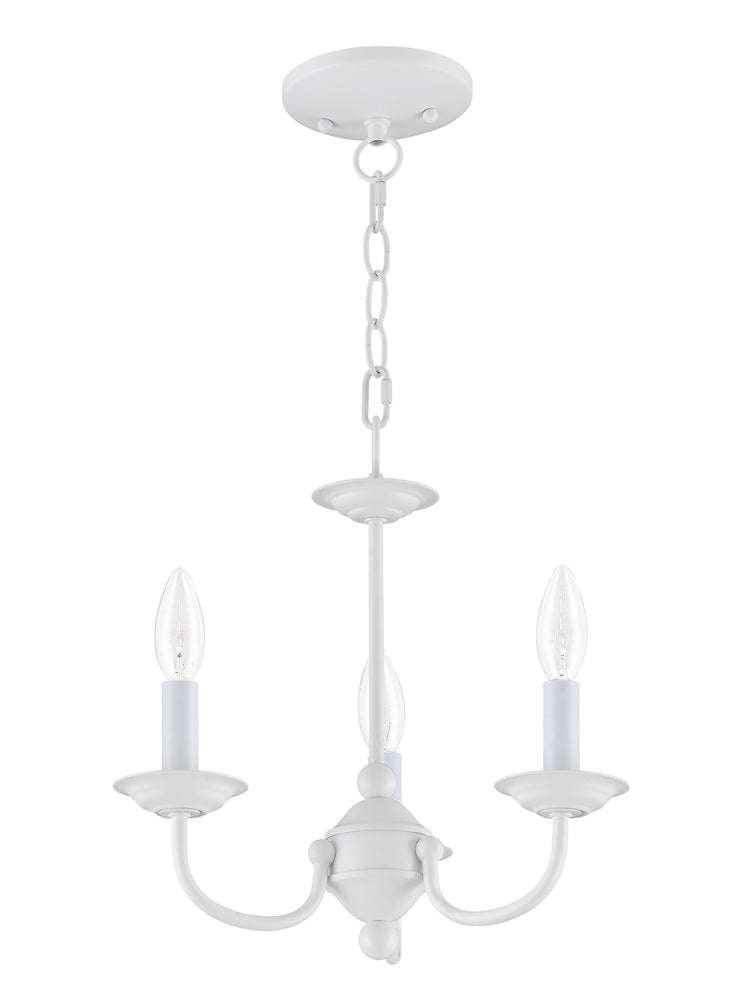 Livex Lighting HOME BASICS 4153-03 Mini Chandelier Transitional - White