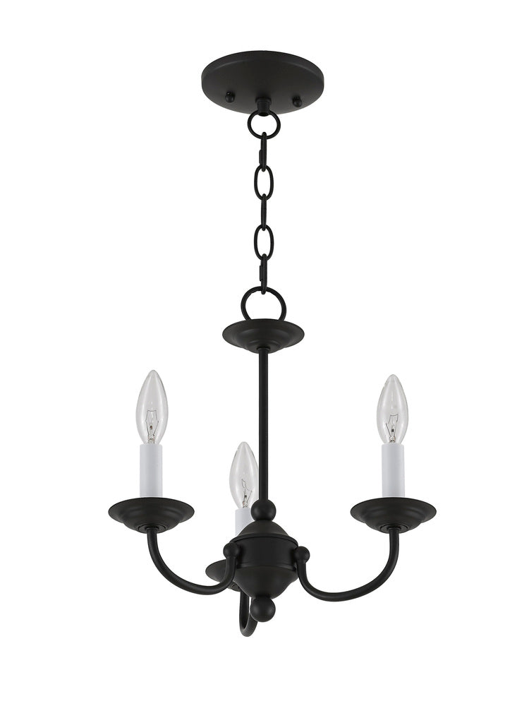 Livex Lighting HOME BASICS 4153-04 Mini Chandelier Transitional - Black