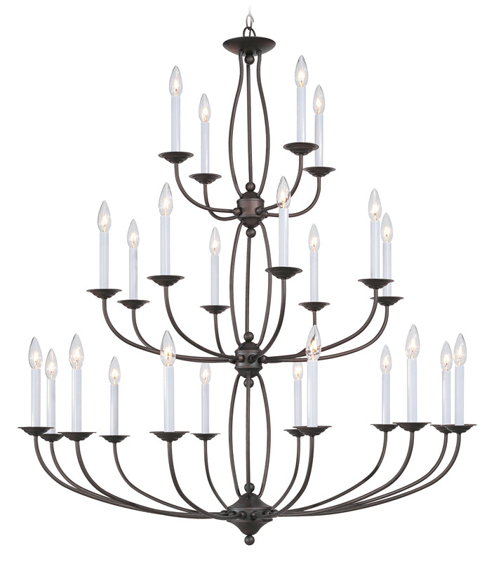 Livex Lighting HOME BASICS 4180-07 Chandelier Transitional - Bronze