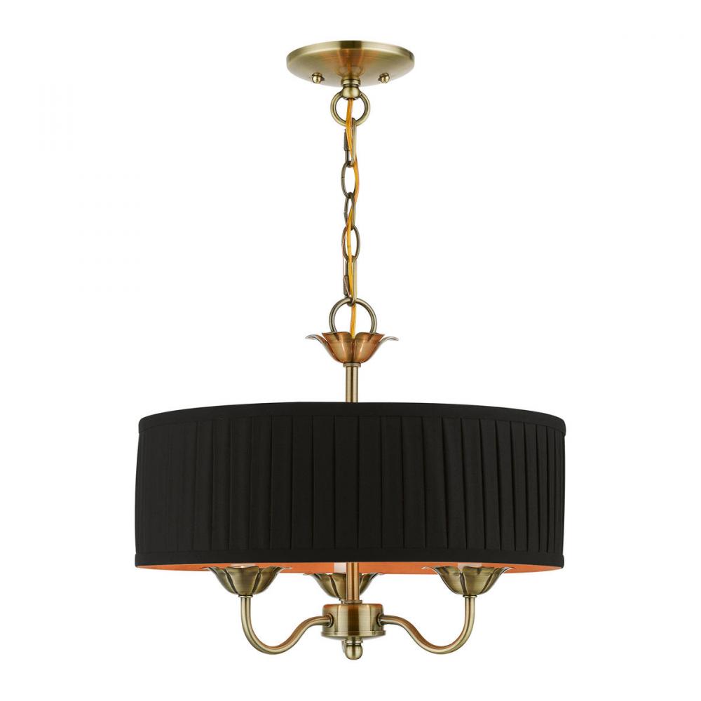 Livex Lighting HARRINGTON 41863-01 Pendant Transitional - Antique Brass