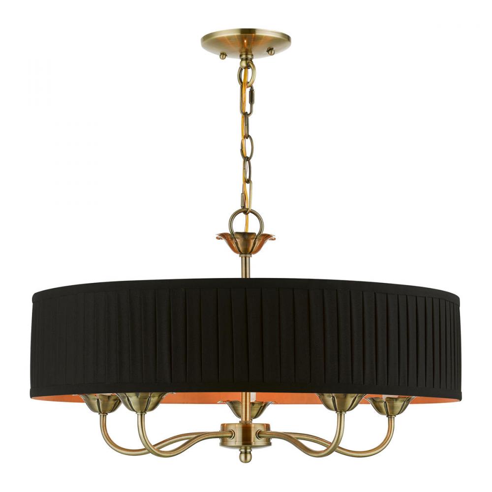 Livex Lighting HARRINGTON 41865-01 Pendant Transitional - Antique Brass