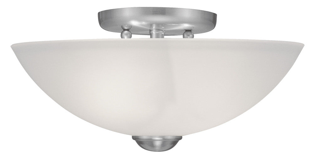 Livex Lighting SOMERSET 4207-91 Flush Mount Transitional - Brushed Nickel