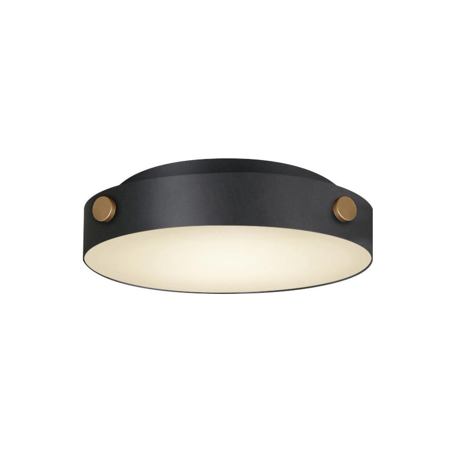 Maxim Lighting 42129BKAB Rivet 12 Inch Flush Mount Light – Black / Antique Brass