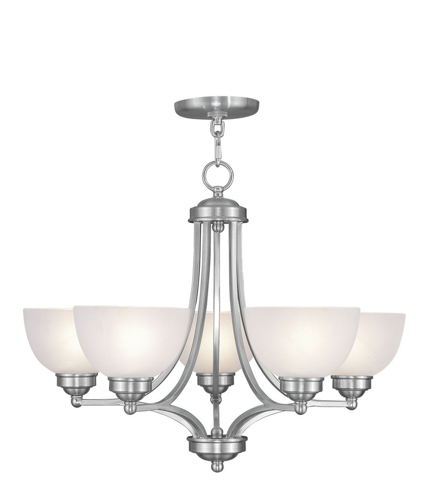 Livex Lighting SOMERSET 4215-91 Chandelier Transitional - Brushed Nickel