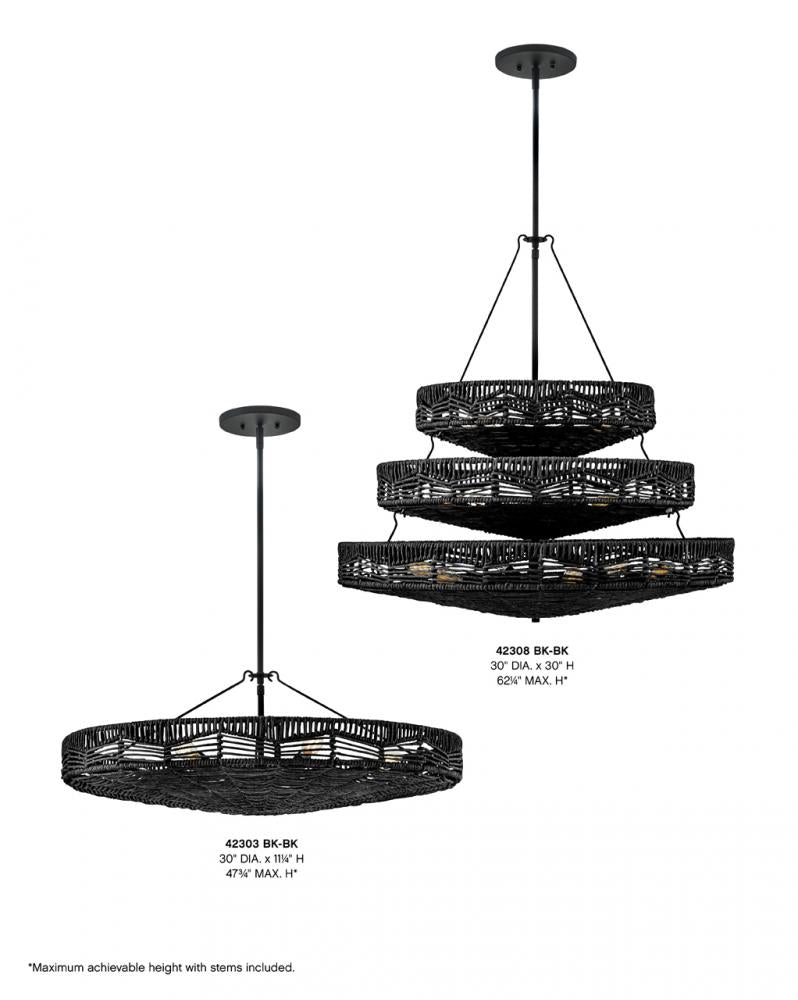 Hinkley Lighting OPHELIA 42303BK-BK Pendant Transitional - Black