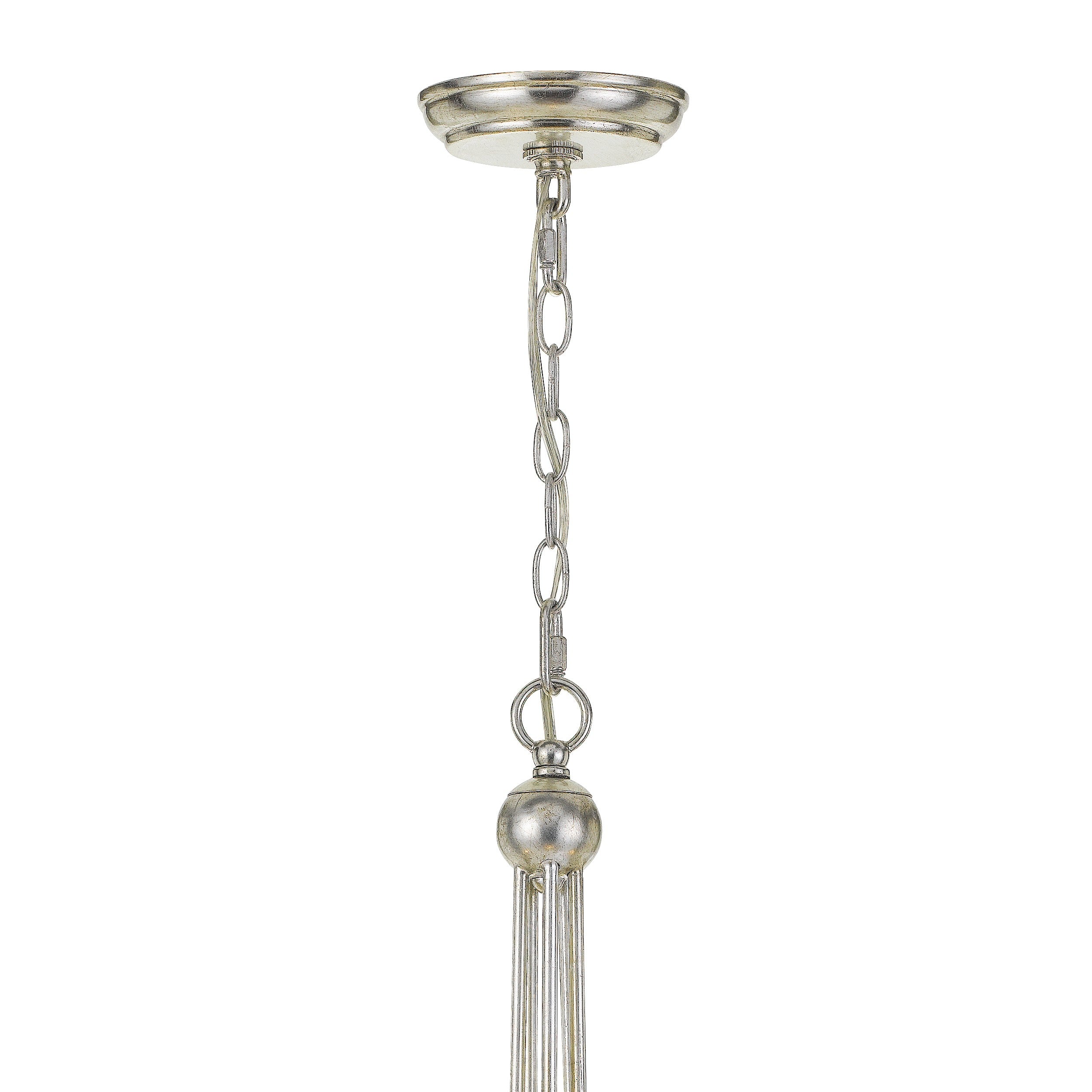 Crystorama Metro 425-SA – 27.5 Inch – 5 Light – Chandelier – Antique Silver – Damp Rated