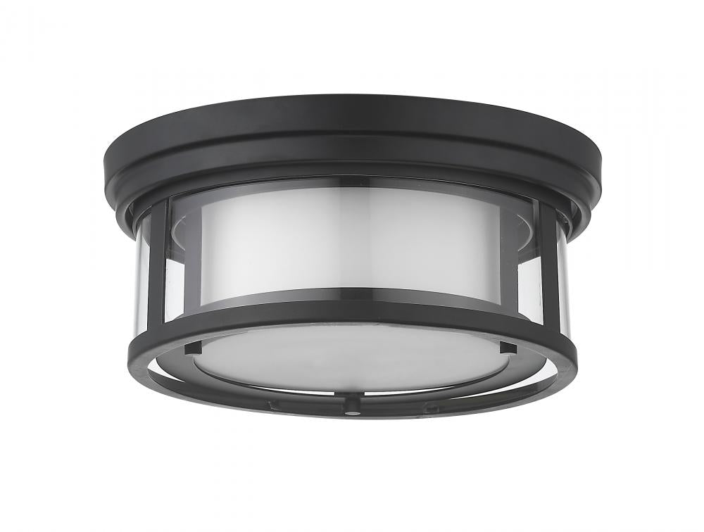 Z-Lite Lighting 426F12-MB Flush Mount Contemporary - Black