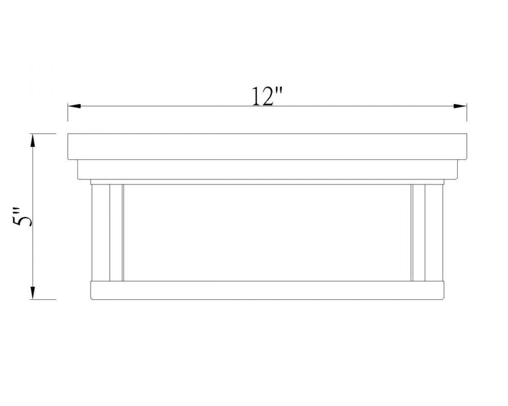 Z-Lite Lighting 426F12-OBR Flush Mount Contemporary - Brass