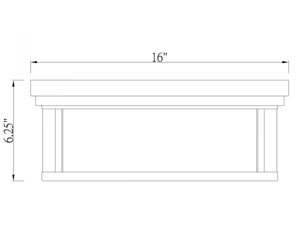 Z-Lite Lighting 426F16-BRZ Flush Mount Contemporary - Bronze