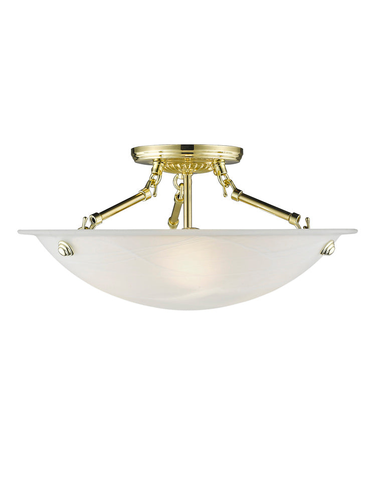 Livex Lighting OASIS 4273-02 Flush Mount Contemporary - Polished Brass