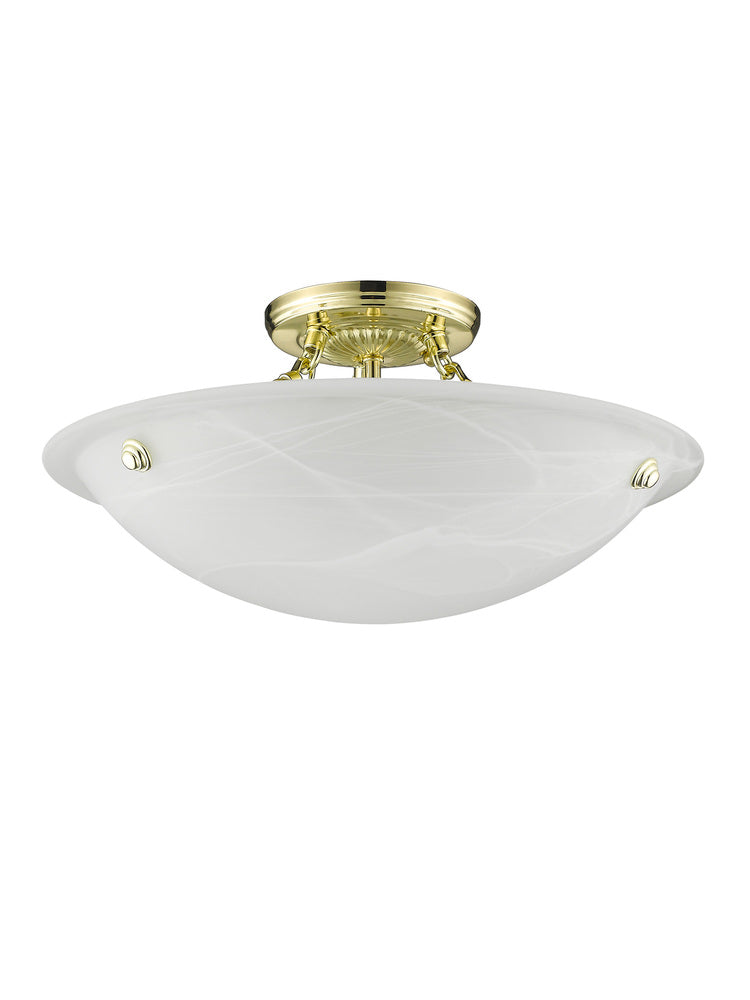 Livex Lighting OASIS 4273-02 Flush Mount Contemporary - Polished Brass