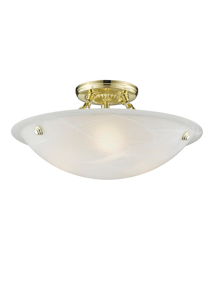 Livex Lighting OASIS 4273-02 Flush Mount Contemporary - Polished Brass