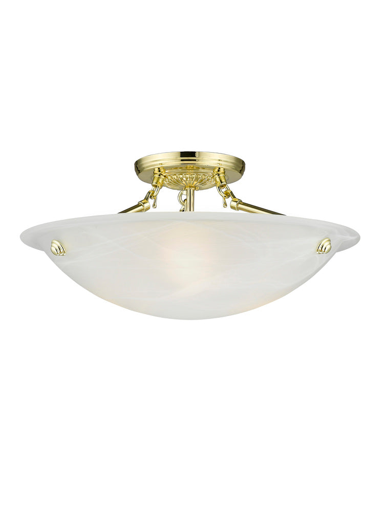 Livex Lighting OASIS 4273-02 Flush Mount Contemporary - Polished Brass