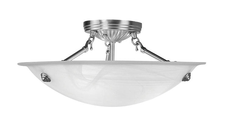 Livex Lighting OASIS 4273-91 Flush Mount Contemporary - Brushed Nickel