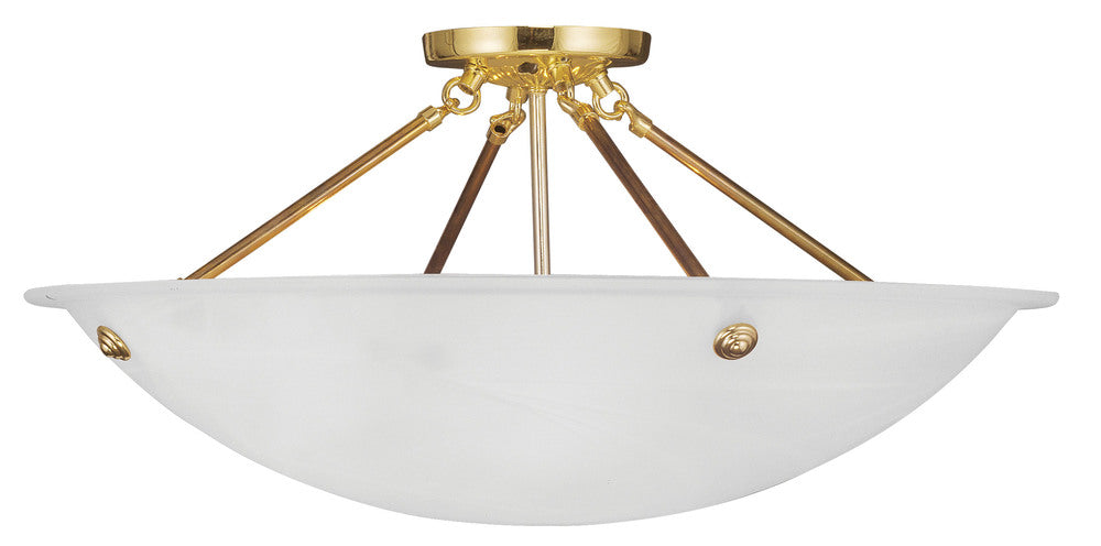 Livex Lighting OASIS 4275-02 Flush Mount Contemporary - Polished Brass