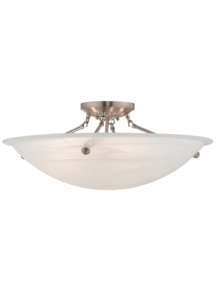 Livex Lighting OASIS 4275-91 Flush Mount Contemporary - Brushed Nickel