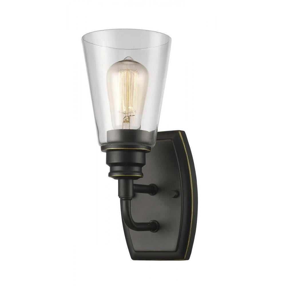 1 Light Wall Sconce-Clear