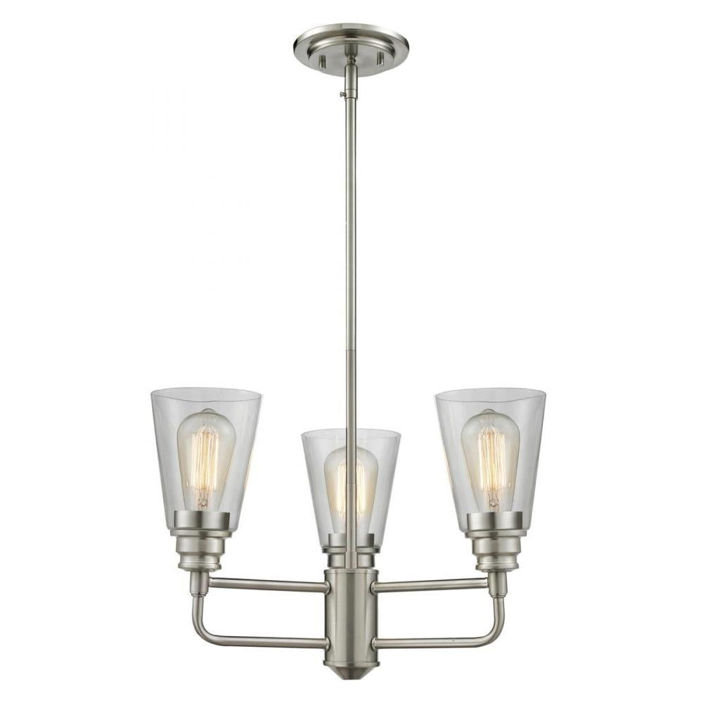 3 Light Chandelier-Clear