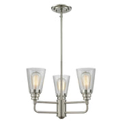 3 Light Chandelier-Clear