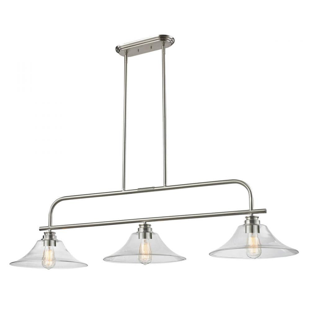 3 Light Billiard Table Light -Clear