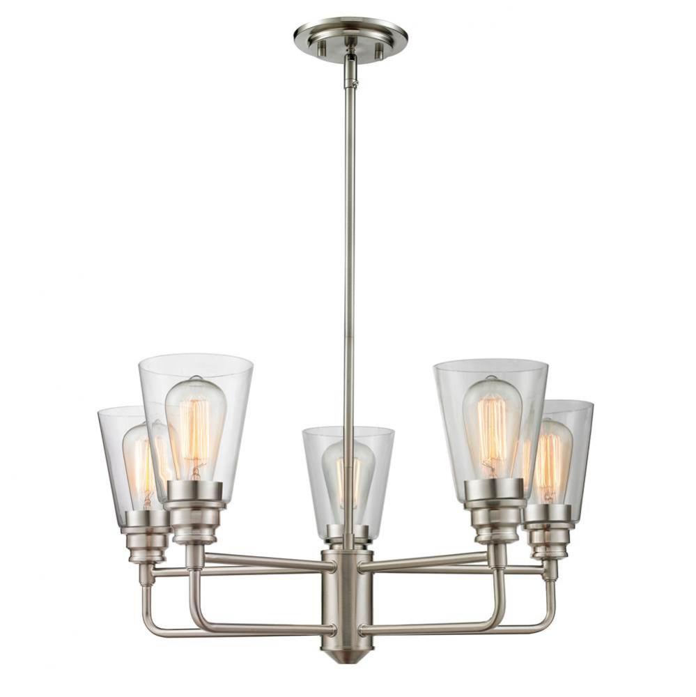 Z-Lite Lighting NICKEL TONES 428-5-BN Chandelier - Nickel