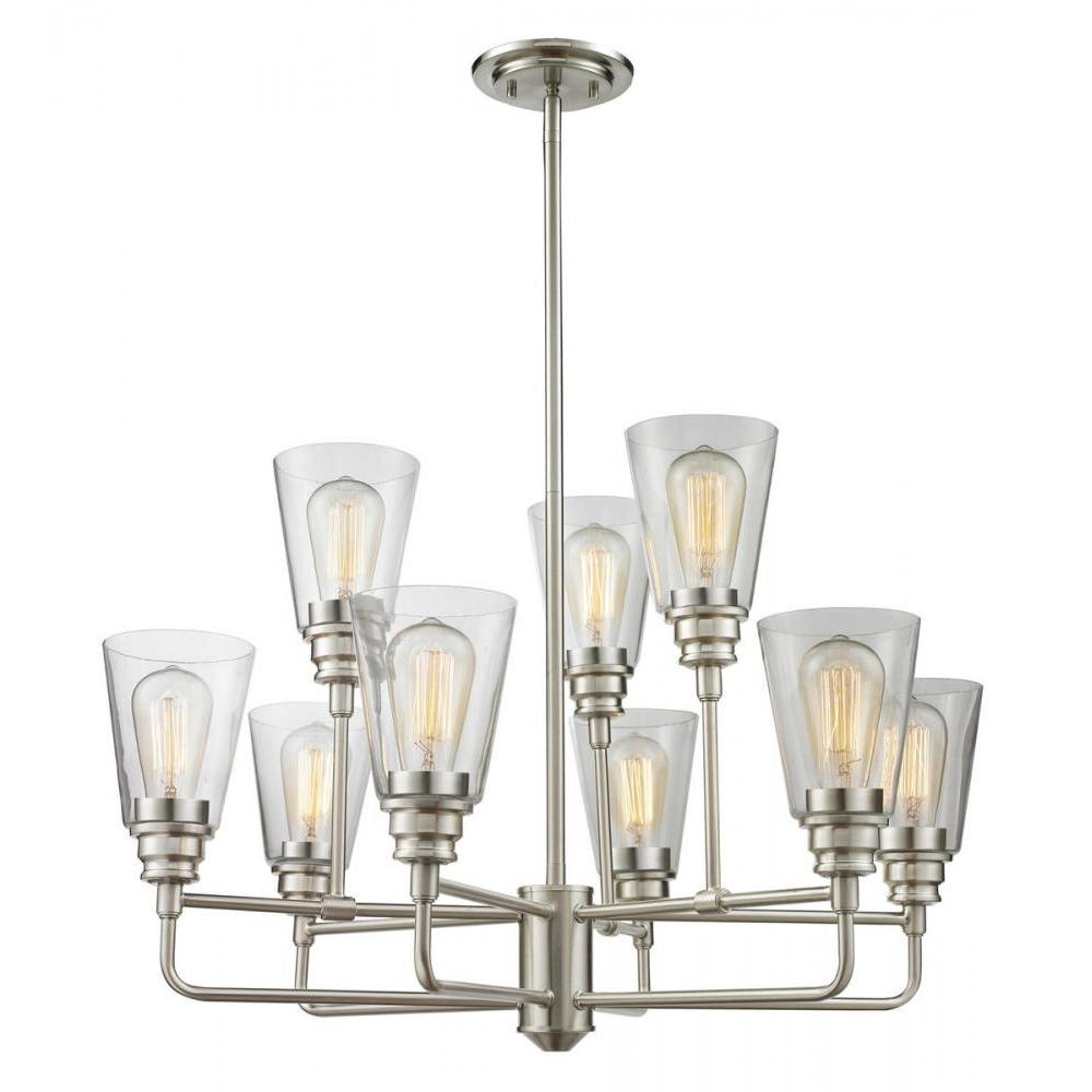 9 Light Chandelier-Clear