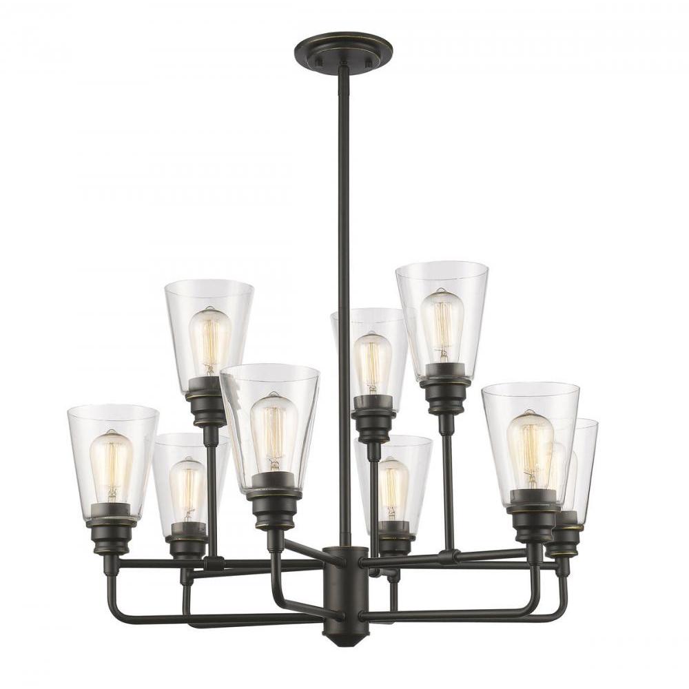 9 Light Chandelier-Clear