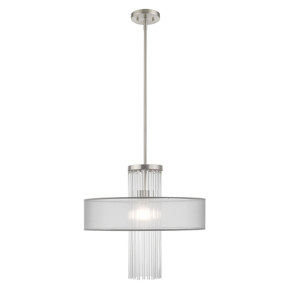 Livex Lighting ALEXIS 42804-91 Pendant Contemporary - Brushed Nickel