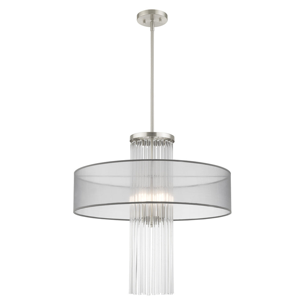 Livex Lighting ALEXIS 42805-91 Pendant Contemporary - Brushed Nickel