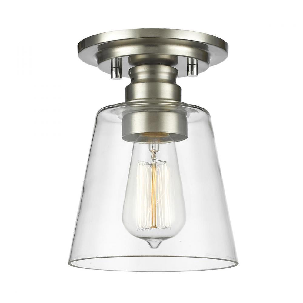 1 Light Flush Mount Light-Clear and