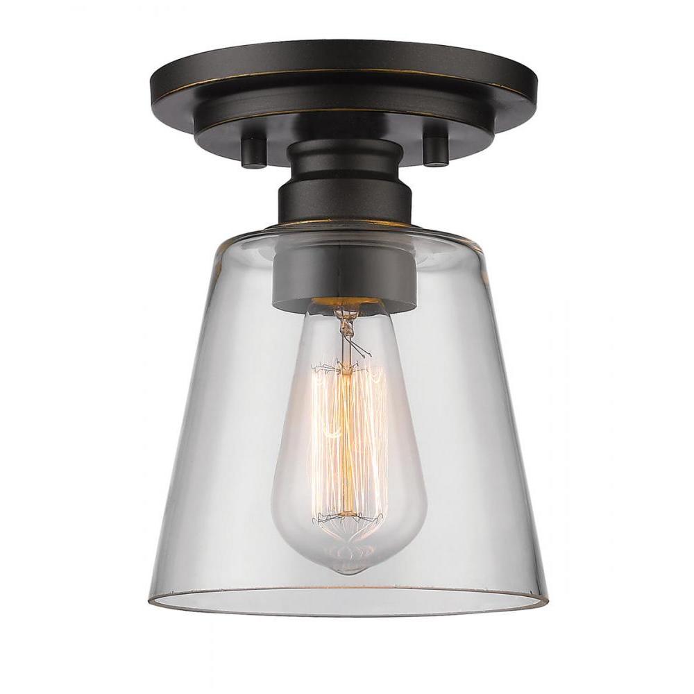 1 Light Flush Mount Light-Clear and